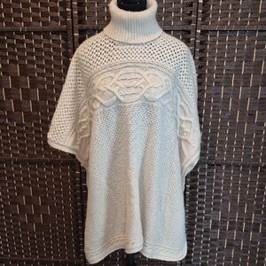 Ralph Lauren Cream TurtleNeck Cape Sweater